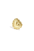 Statement-Ring in Herzform mit Muster und Blütenblättern