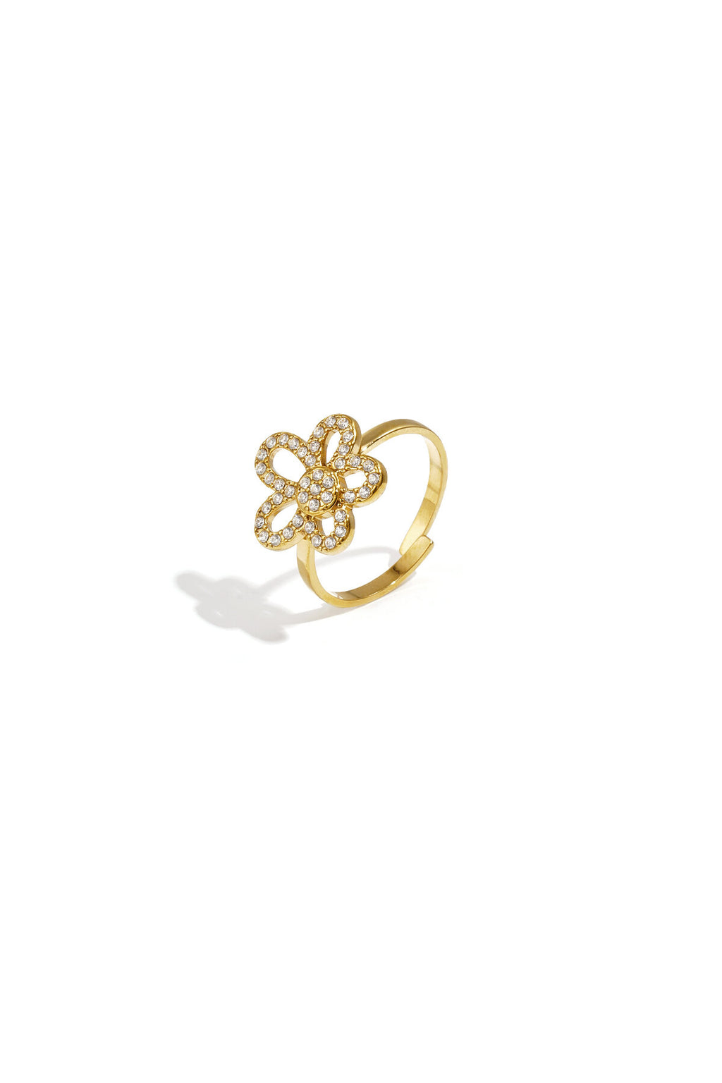 Ring mit eingelegter Blume