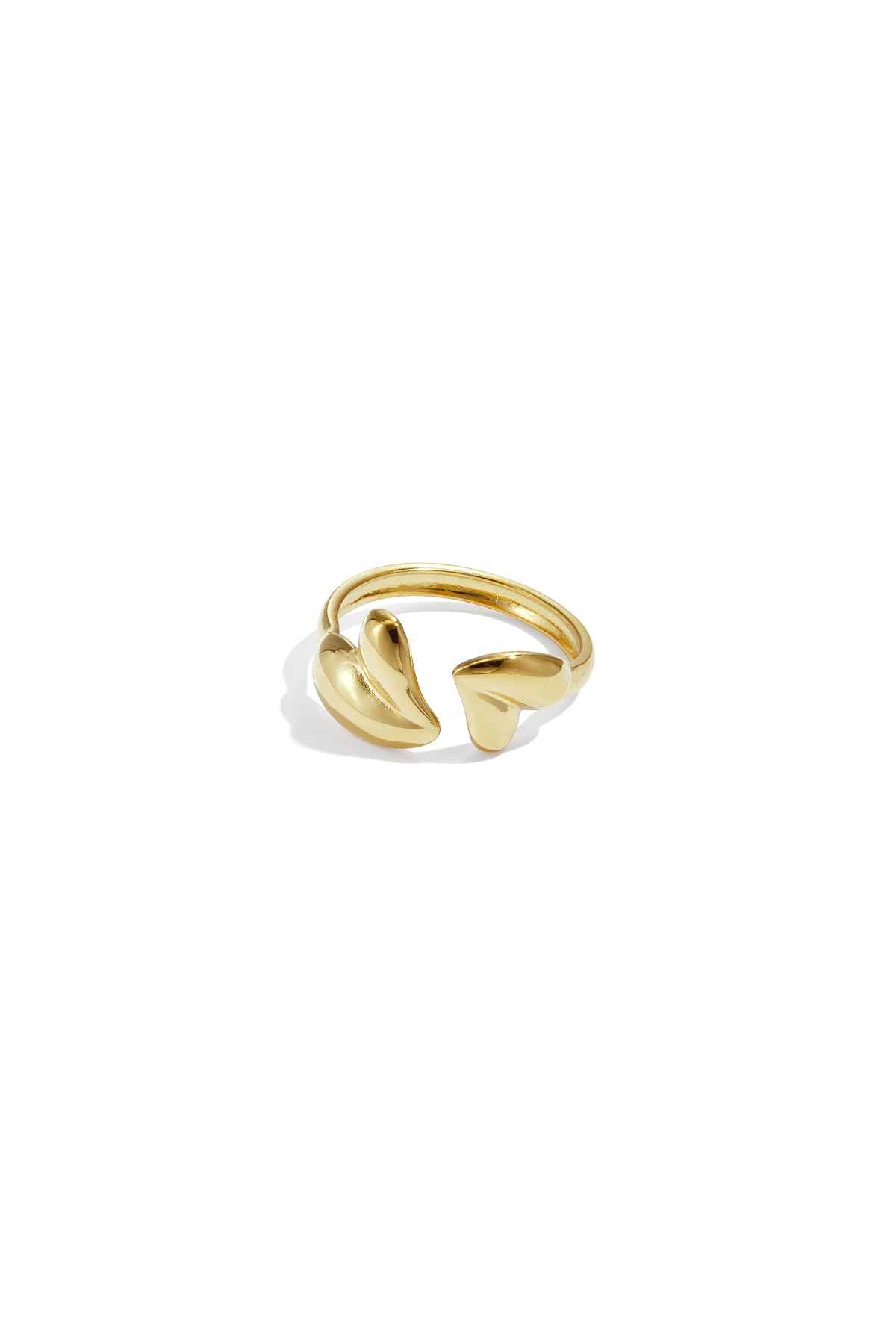 Verstellbarer Ring mit verspielten Herzchen