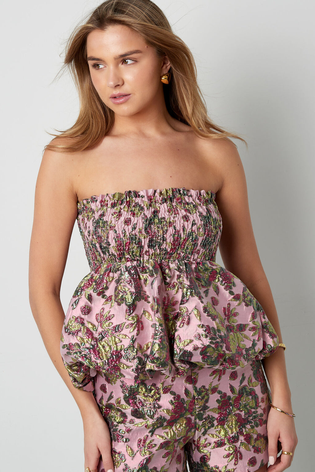 Seidenmischung Ärmelloses Oberteil Peplum Frühling/Sommer
