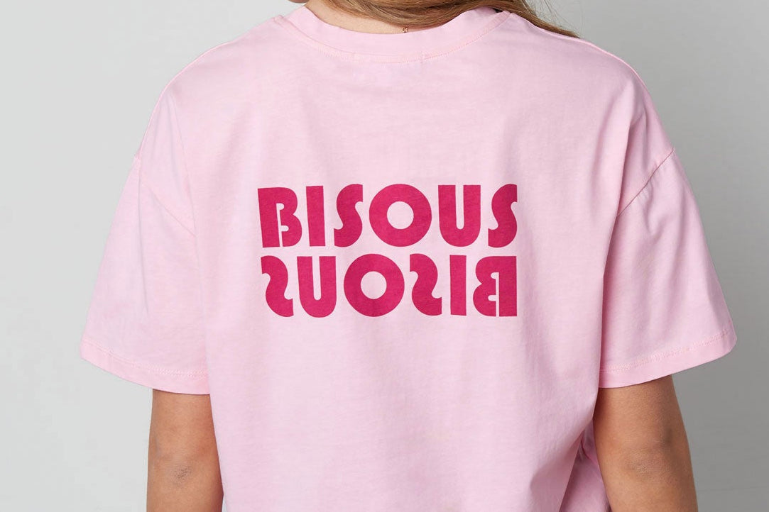 Baumwolle Damen T-Shirt Oversized Logo Print