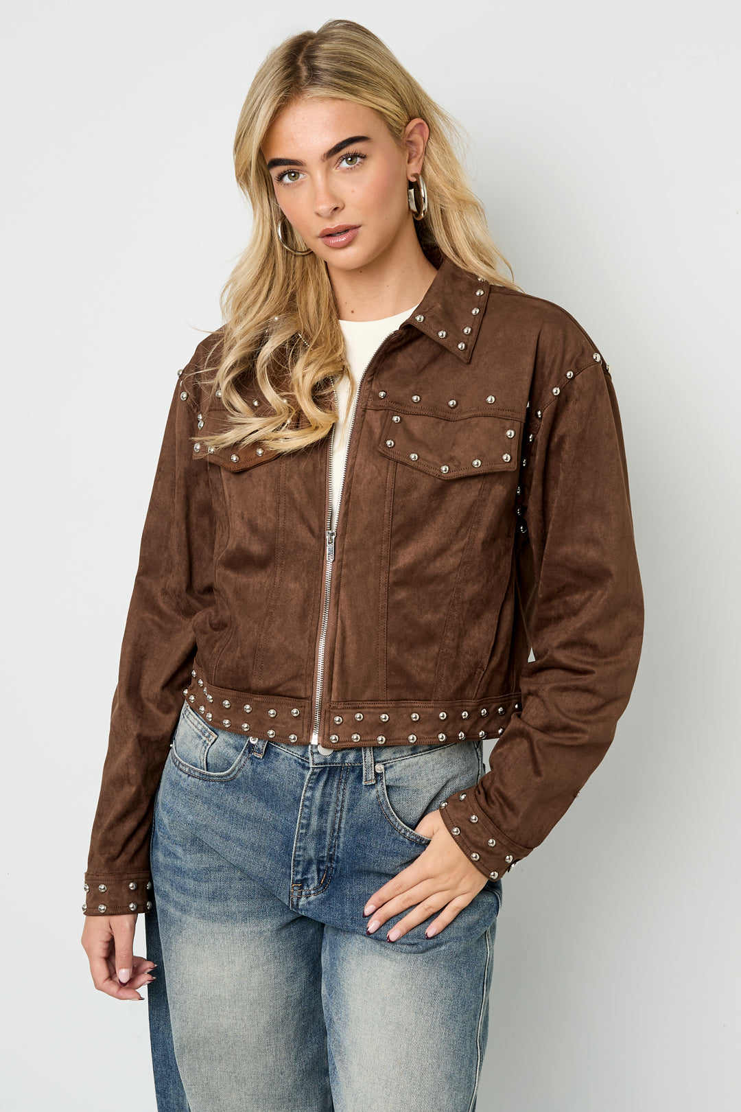 Gewebte Polyesterfaser Damenjacke Street Elegant Specialty Einfarbig Herbst/Winter