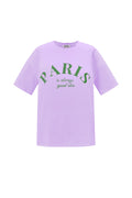 Cotton Damen T-Shirt Casual Letters