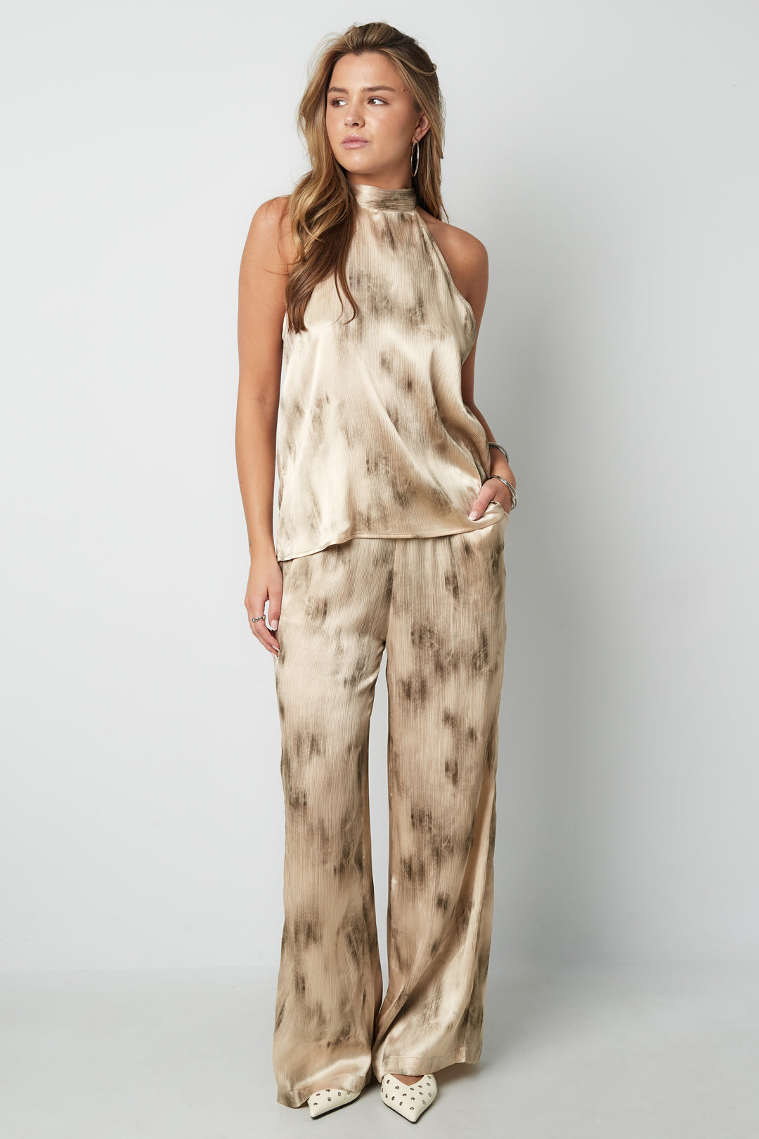 Gewebte Casual Damen Weite Hosen Tie-dye Frühling/Sommer