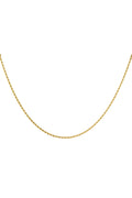 Unisex Halskette gedreht kurz - Goldfarbe-2.0MM