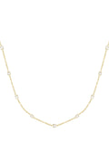 Diamant-Flüsterhalskette – Goldfarben