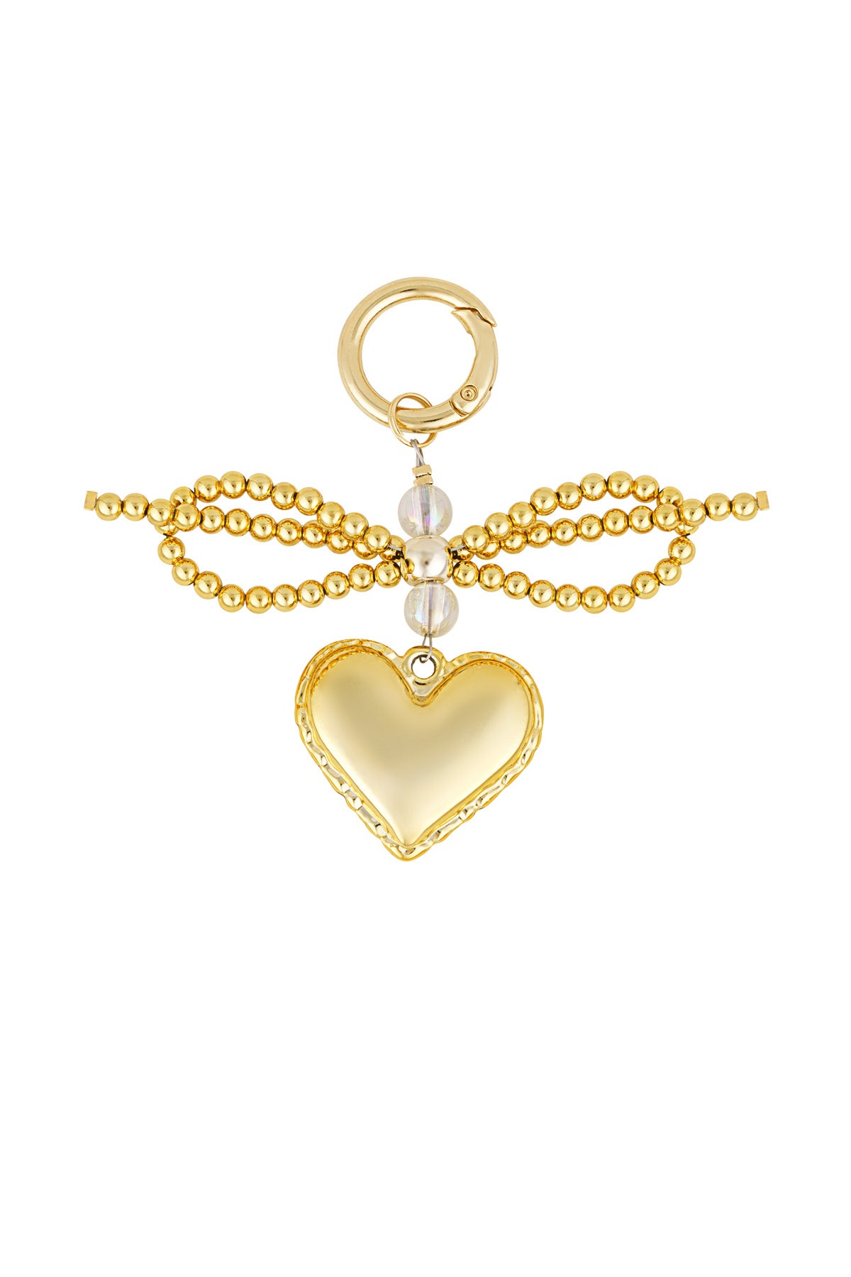 Accessoire-Anhänger Schleife Perle - Goldfarben