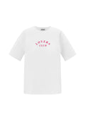 Cotton Damen T-Shirt Casual Letters