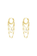 Ohrringe mit Kette - Goldfarben