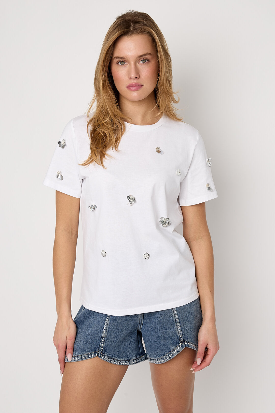 Pailletten-T-Shirt