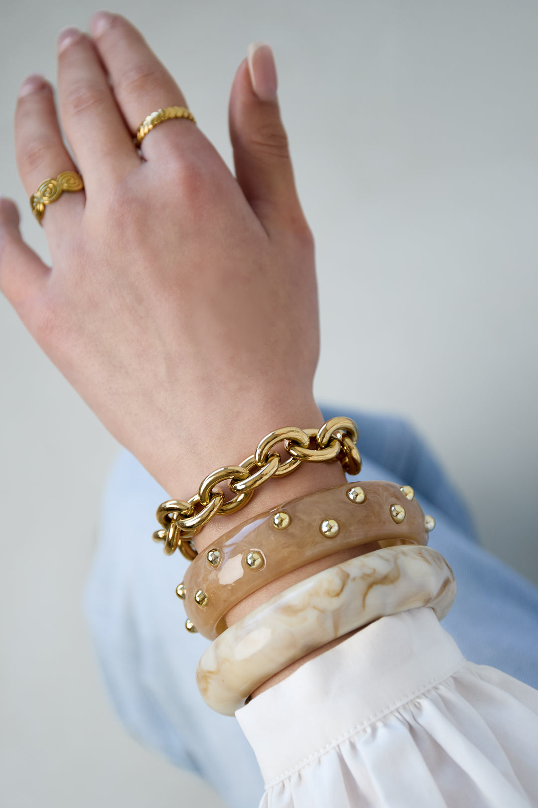 Armband mit massiven Gliedern