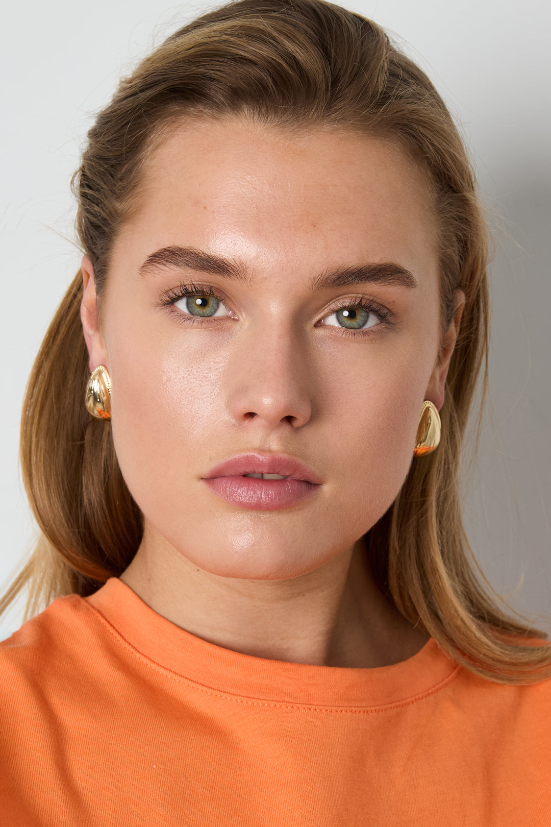 Ohrstecker aus Legierung, Tropfenform, Retro-Stil, schlichte Alltags-Serie, Damenschmuck