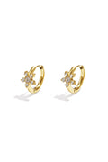 Edelstahl-Creolen mit Blumenmuster, schlichte und lässige Serie, Damenschmuck