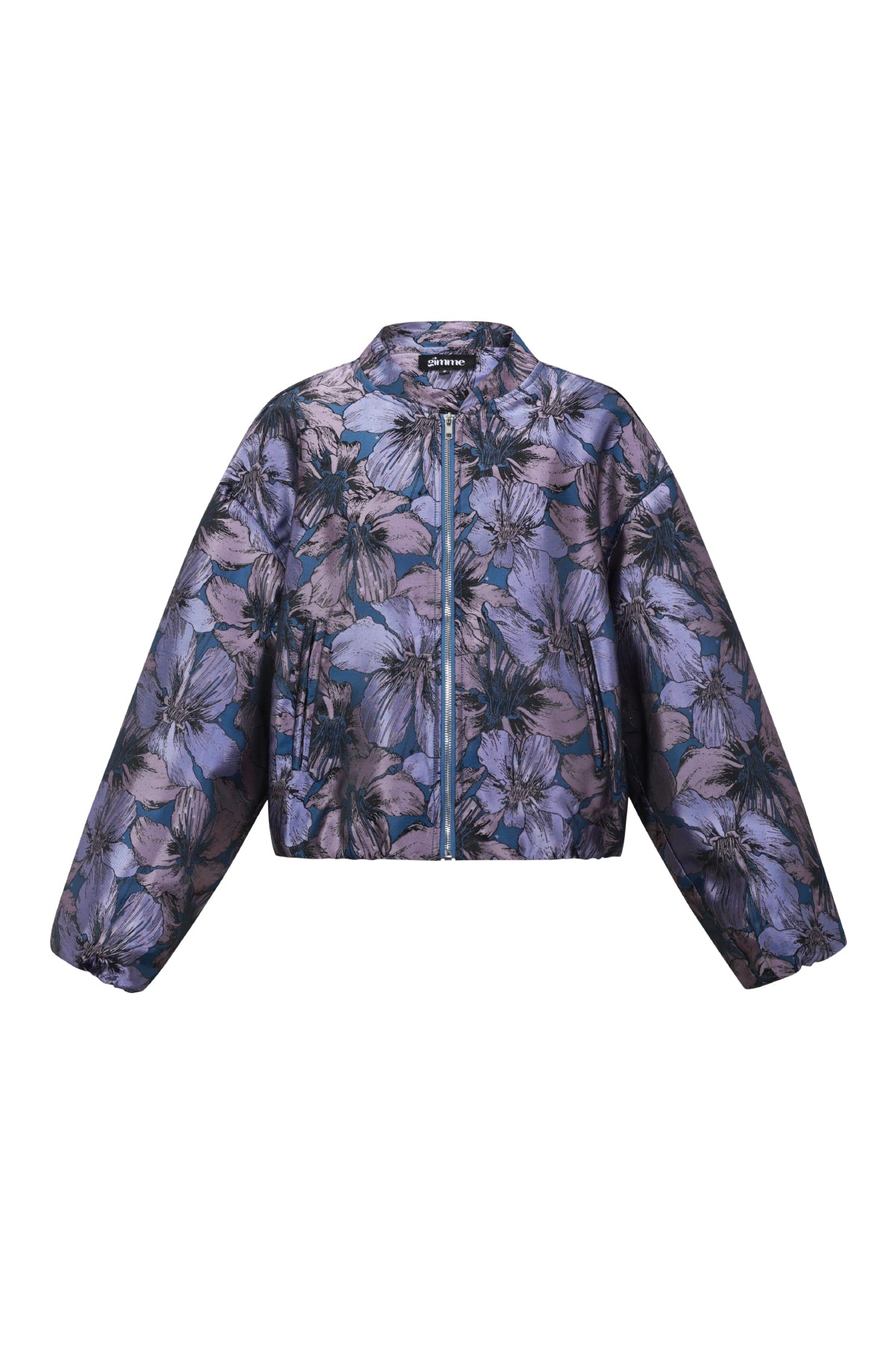 Woven Polyester Fiber Damen Bomberjacke Casual Blumenmuster