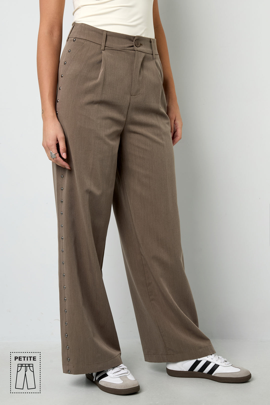 Gewebte Polyesterfasern Damen Weite Hose Elegant Einfarbig Herbst/Winter