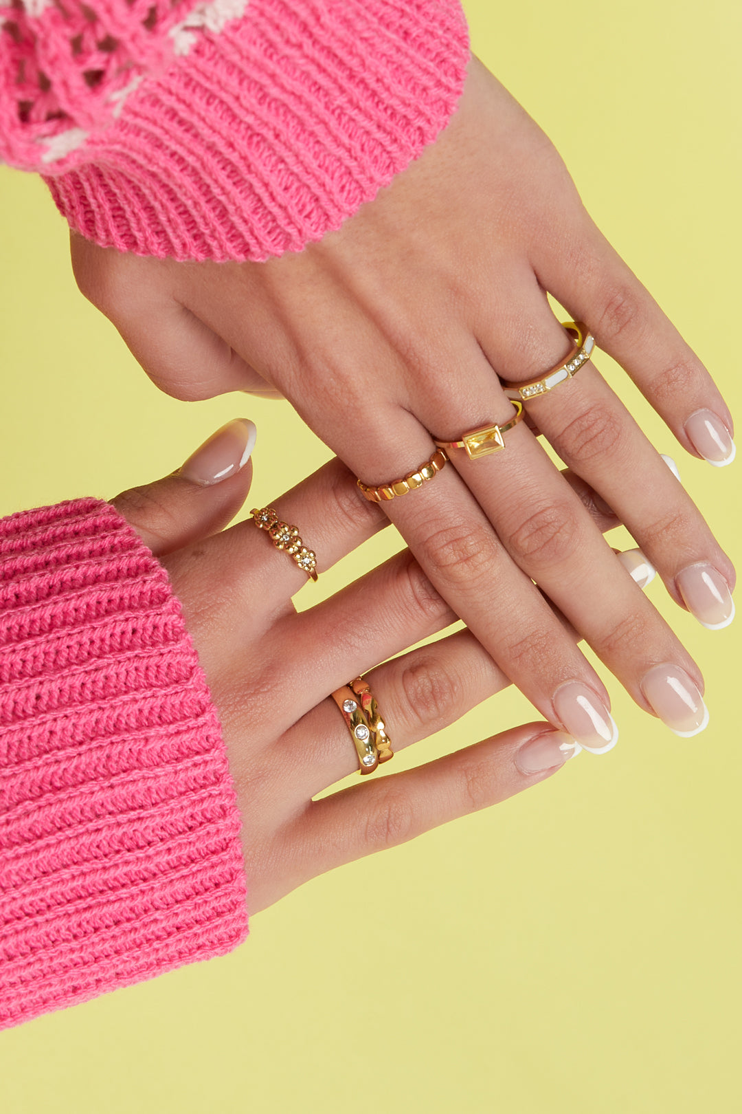 Ring mit rechteckigem Statement-Stein
