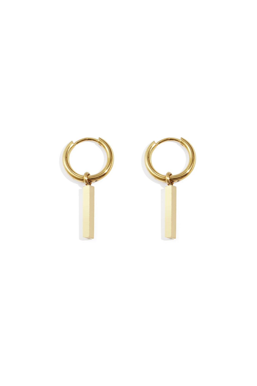 Rechteckige Ohrhänger aus Edelstahl, lässig-schlichte Serie, Damenschmuck