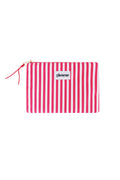 Flacher Kulturbeutel mit schmalen Streifen