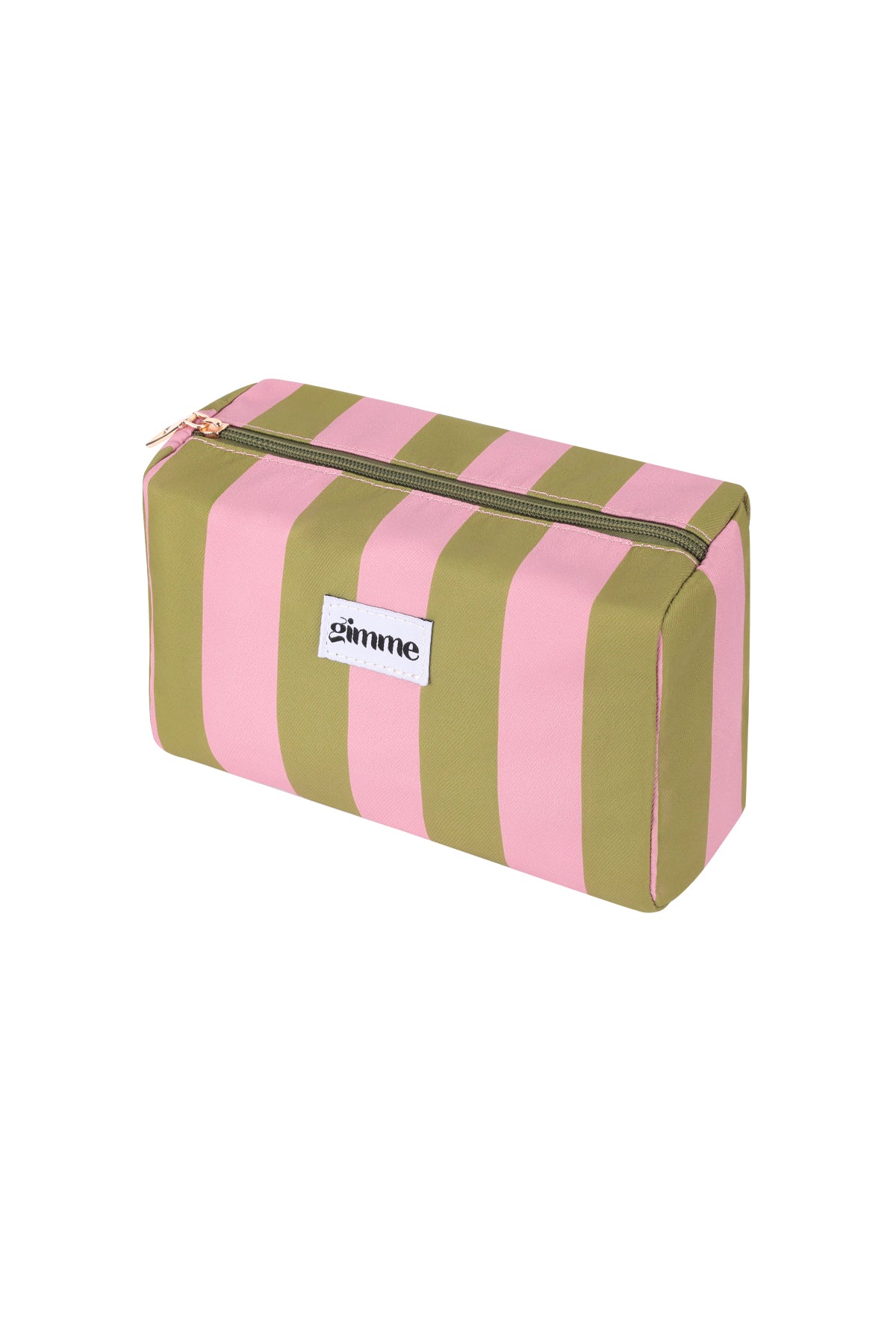 Kosmetiktasche groß Streifen - Pink grün