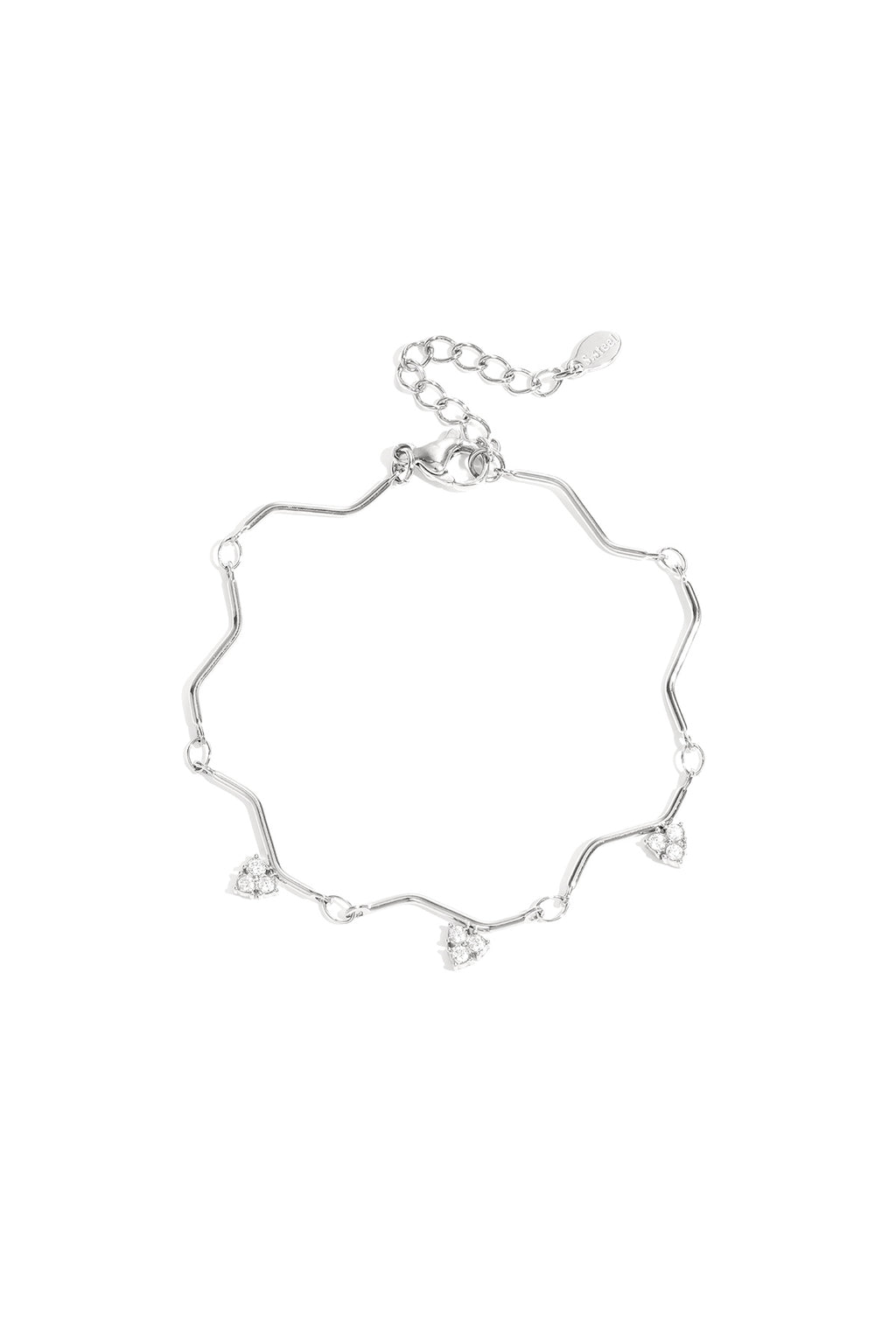 Armband mit Zickzackmuster und Steinen