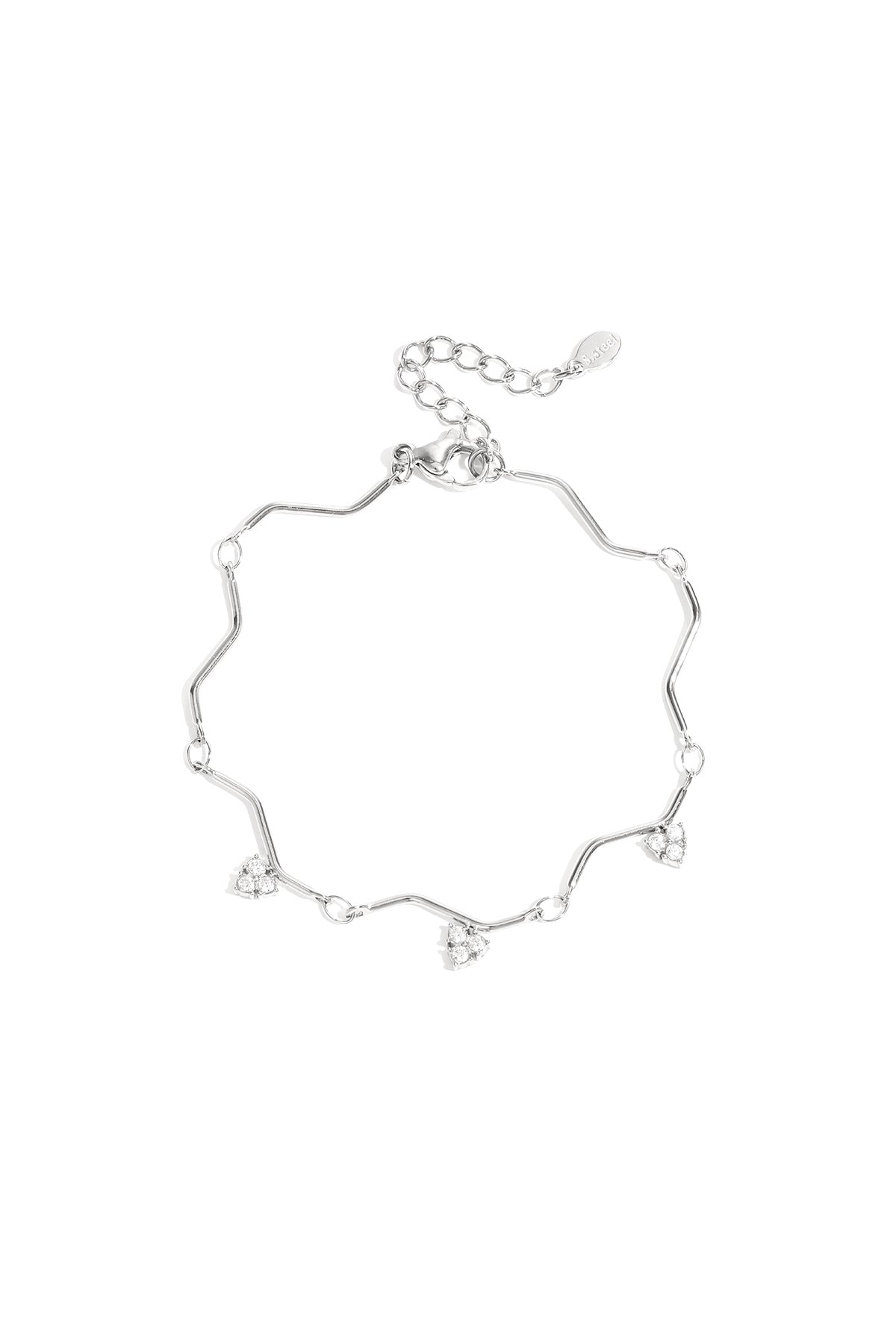 Armband mit Zickzackmuster und Steinen