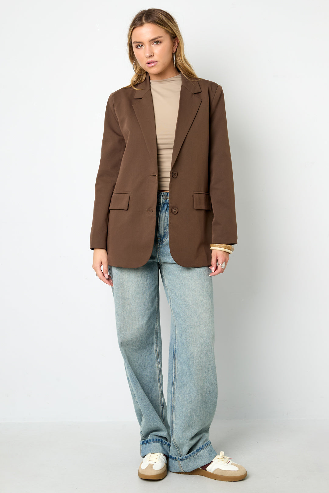 Gewebte Polyesterfasern Damen-Blazer Elegant Letters