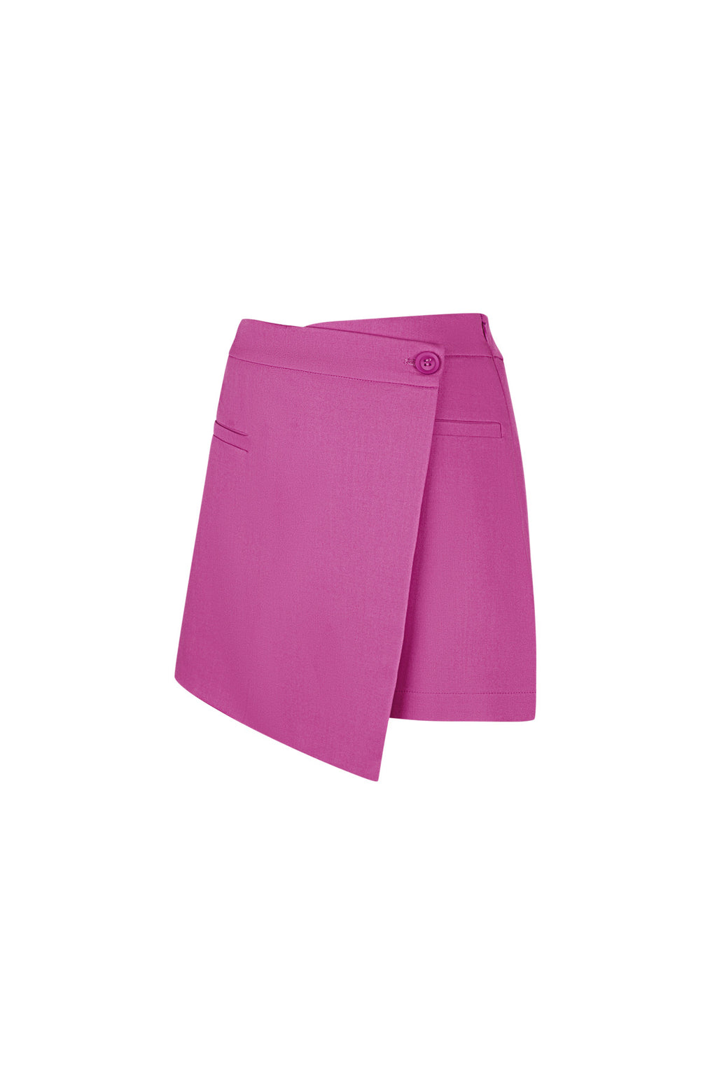 Polyester Damen Minirock Asymmetrisches Wrap-Design