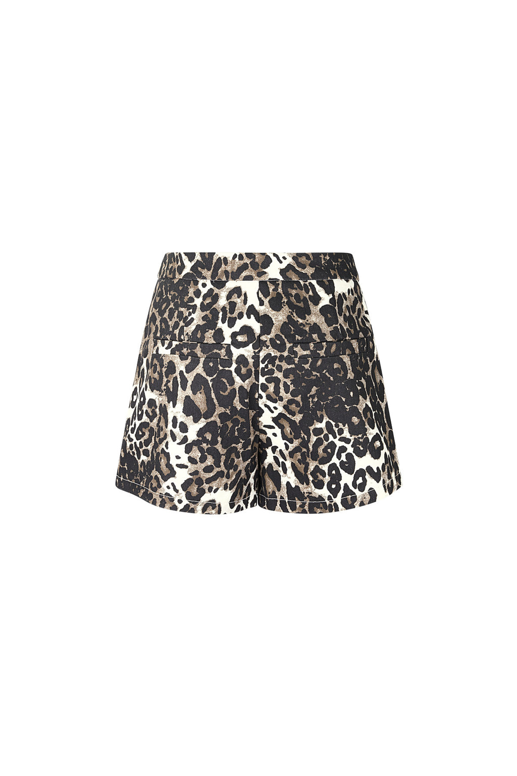 Baumwolle Damen Shorts Leopardenmuster Hohe Taille