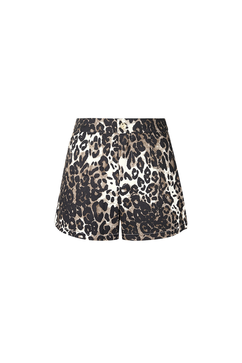 Baumwolle Damen Shorts Leopardenmuster Hohe Taille