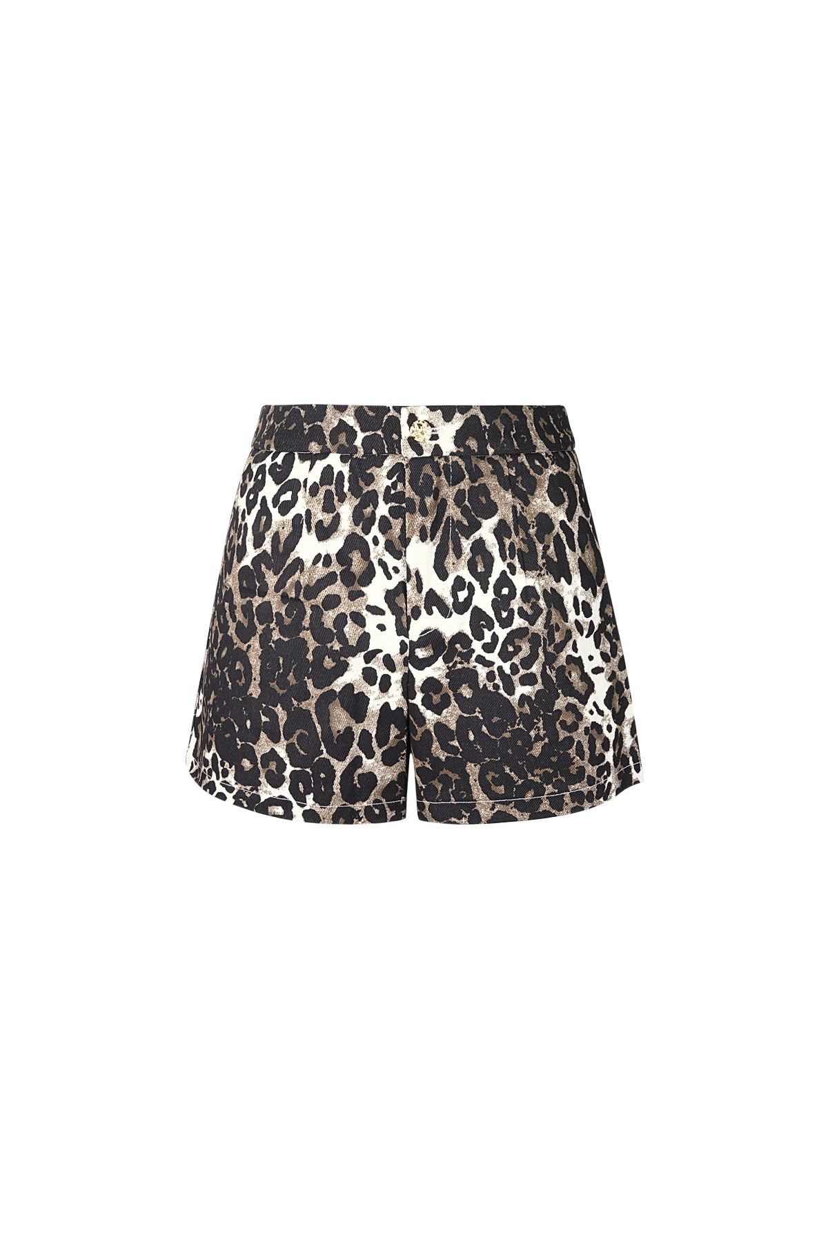 Baumwolle Damen Shorts Leopardenmuster Hohe Taille