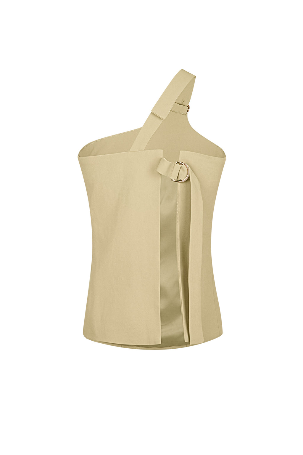 Polyester Damen Oberteil Ärmellos Ein-Schulter Asymmetrisches Design