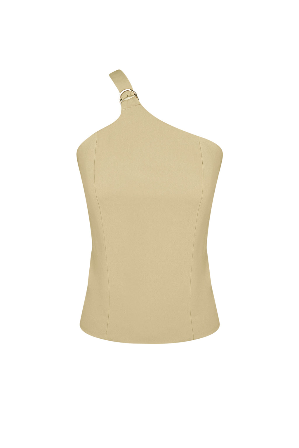 Polyester Damen Oberteil Ärmellos Ein-Schulter Asymmetrisches Design