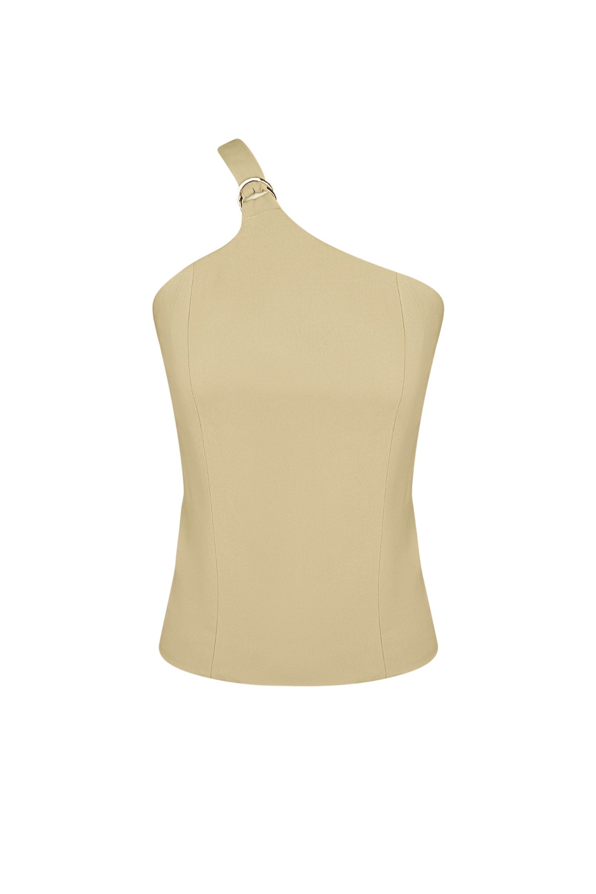 Polyester Damen Oberteil Ärmellos Ein-Schulter Asymmetrisches Design