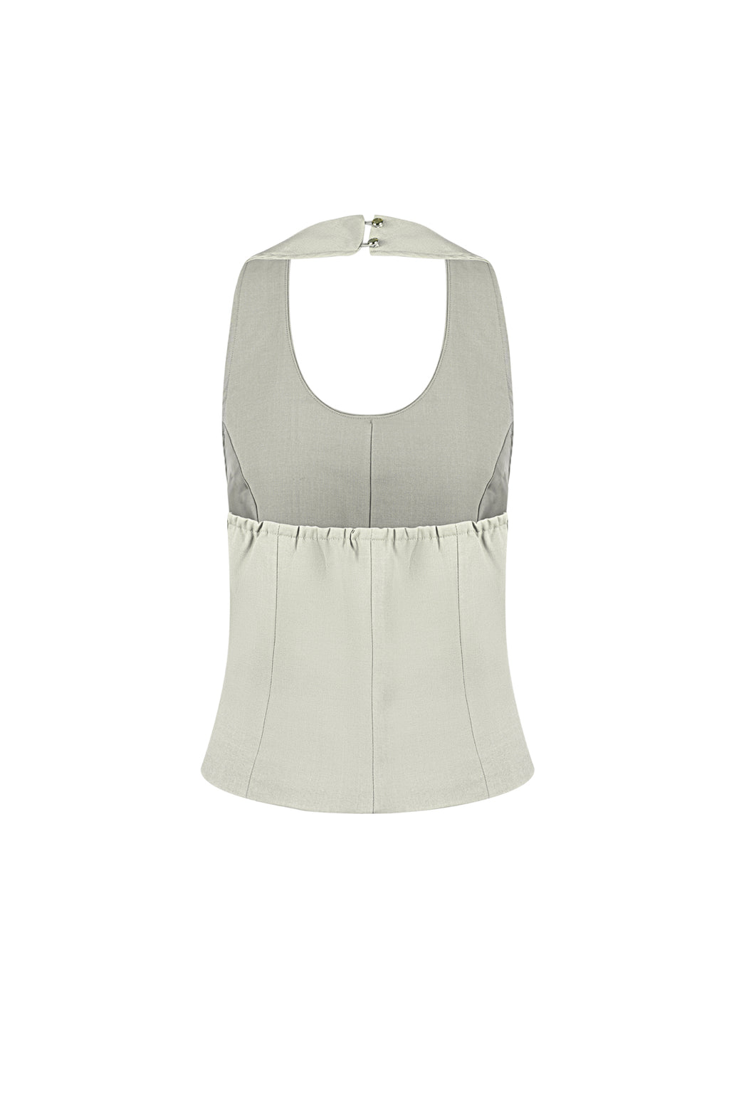 Gewebte Polyesterfaser Damen-Oberteil Ohne Ärmel Casual Schleife Detail