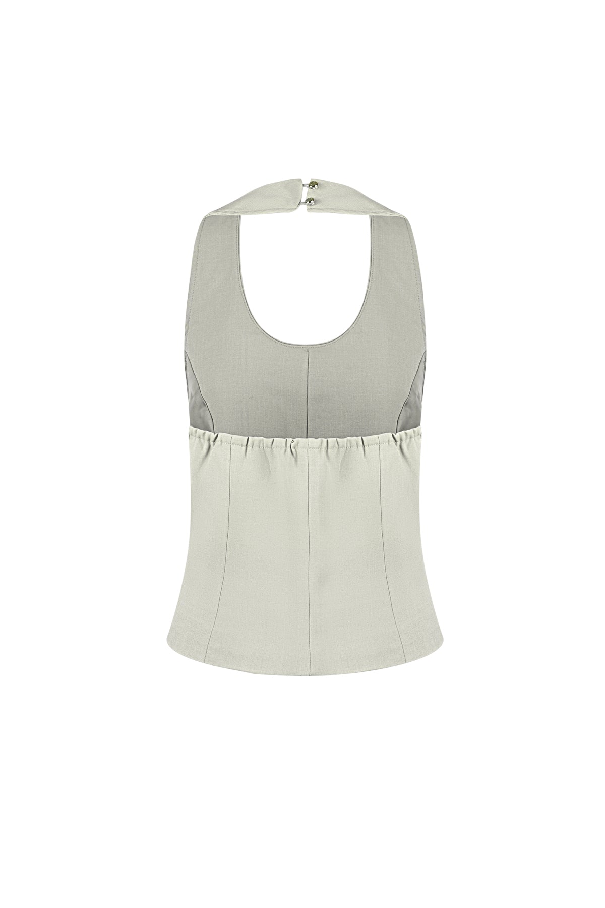 Gewebte Polyesterfaser Damen-Oberteil Ohne Ärmel Casual Schleife Detail