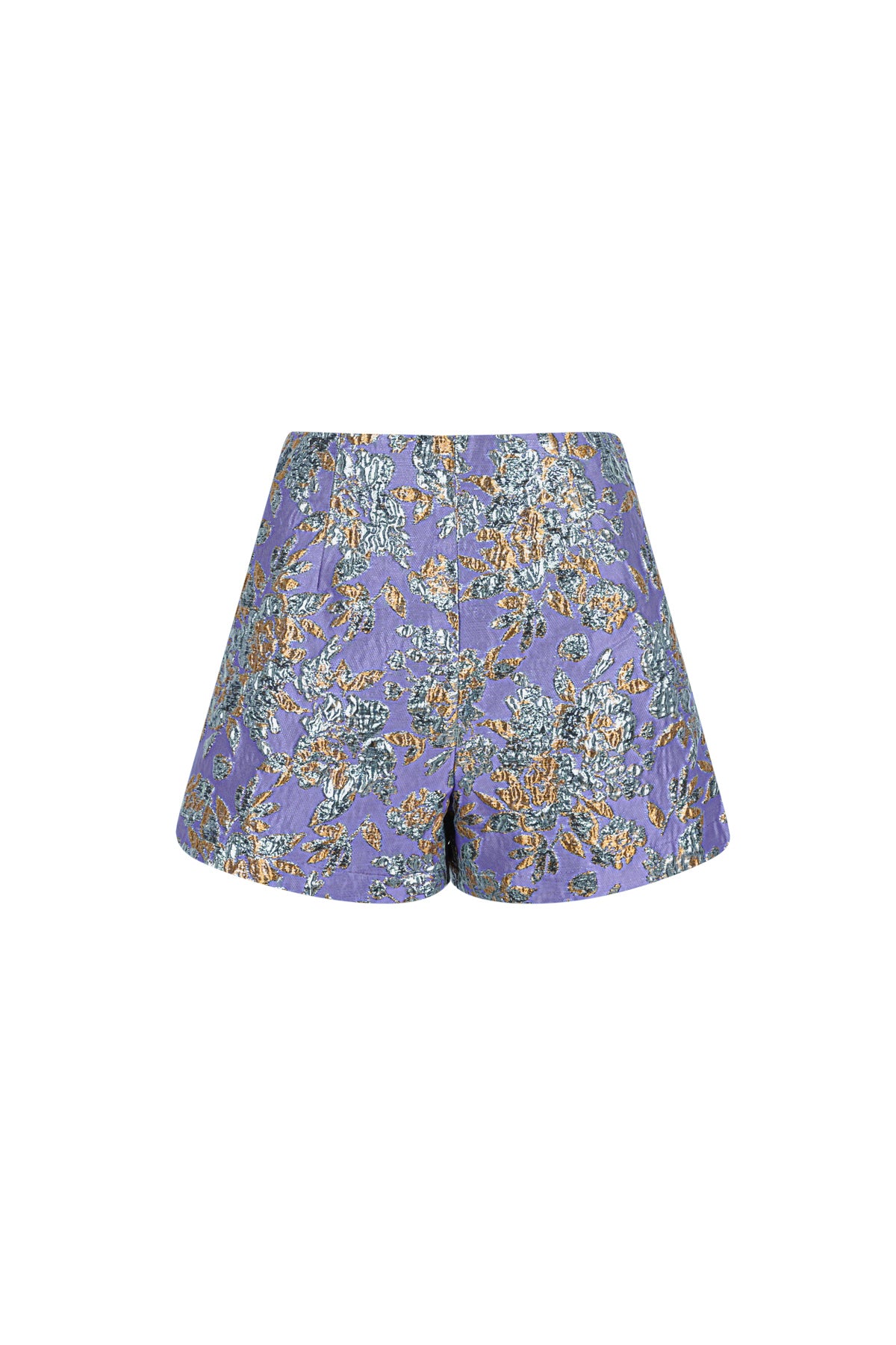 Polyester Damen-Hochtaillierte Shorts Blumenmuster