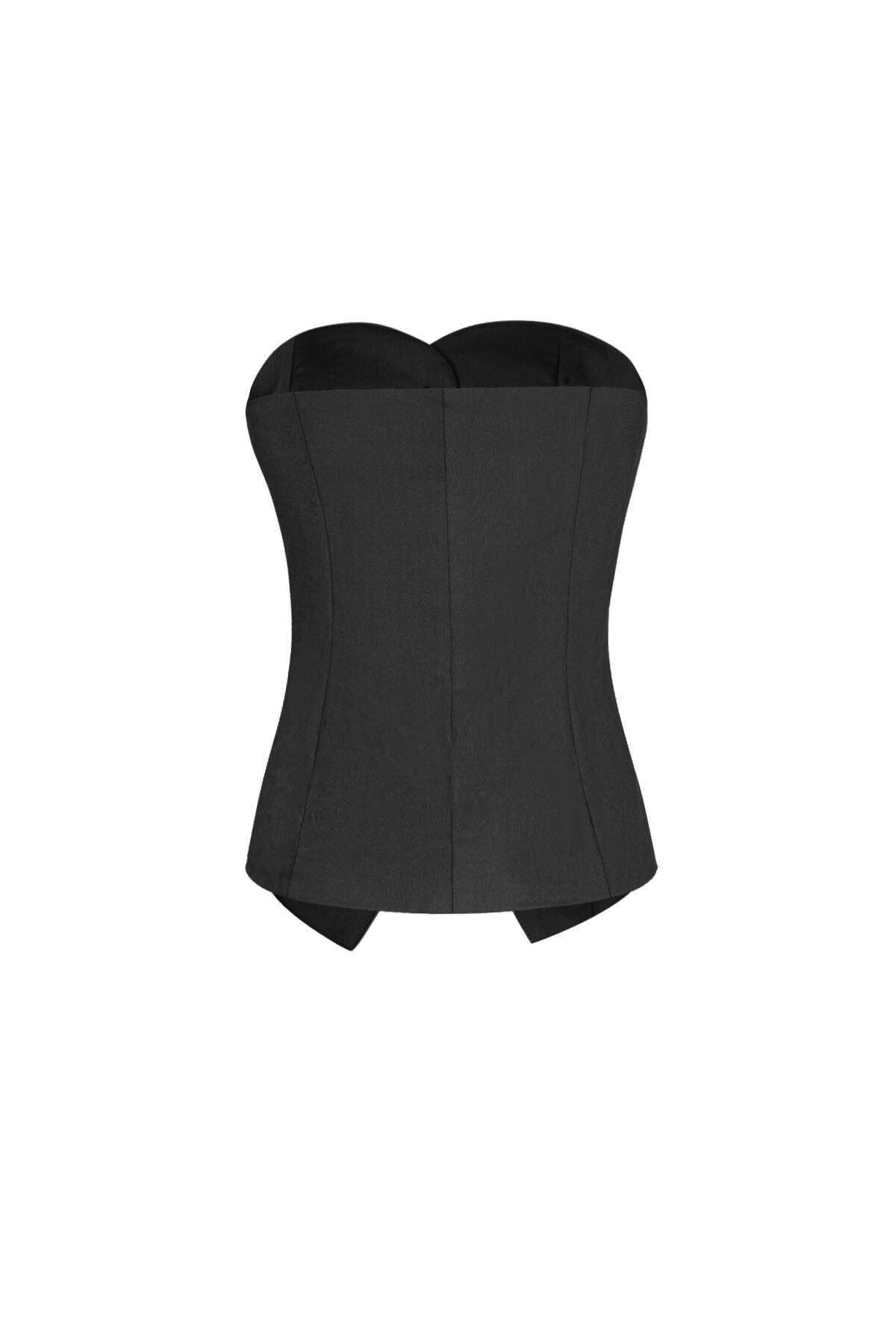 Polyester Damen Oberteil Ohne Ärmel Strukturiert Knopfdesign