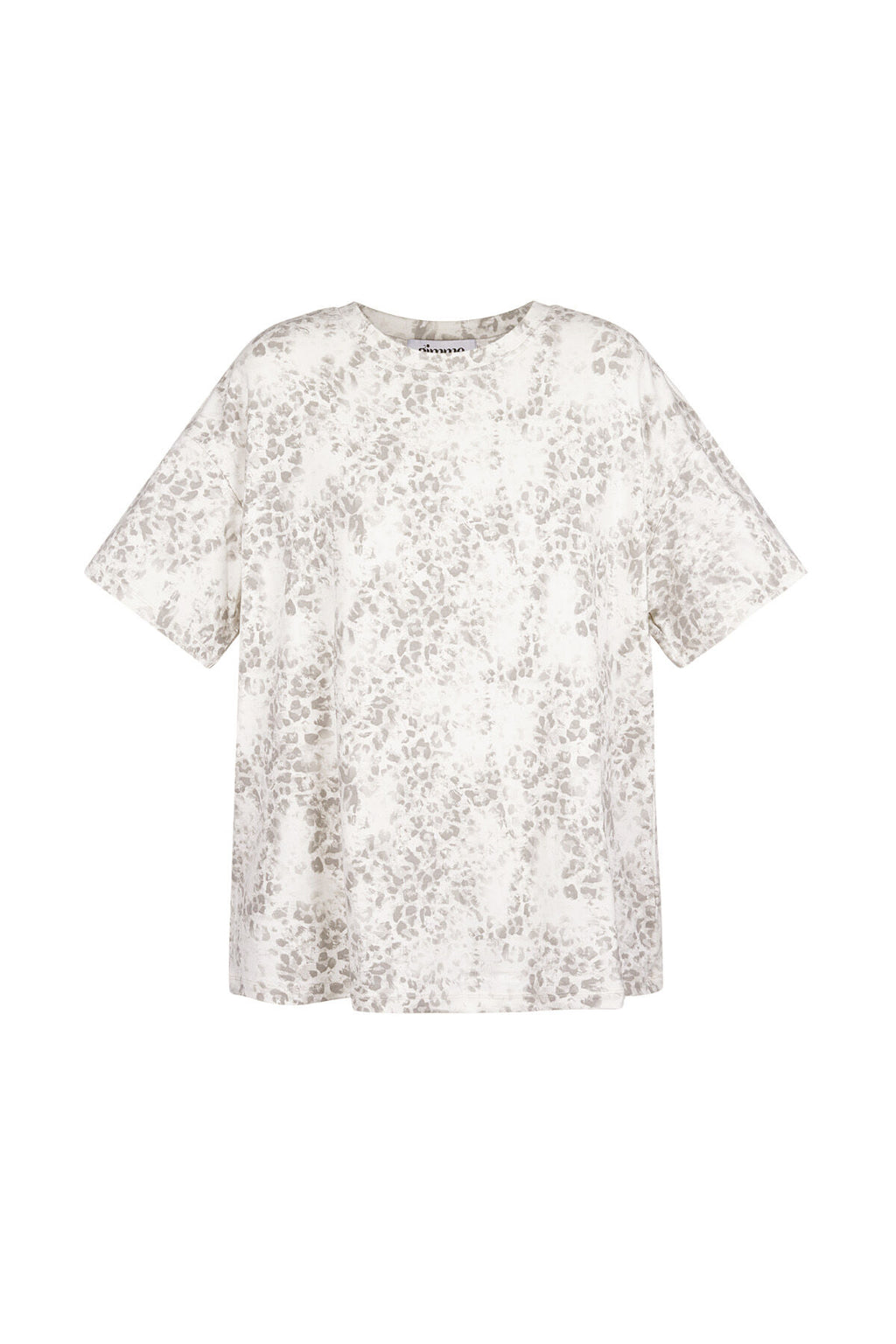 Baumwolle Damen T-Shirt Oversized Leopardenmuster