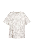 Baumwolle Damen T-Shirt Oversized Leopardenmuster