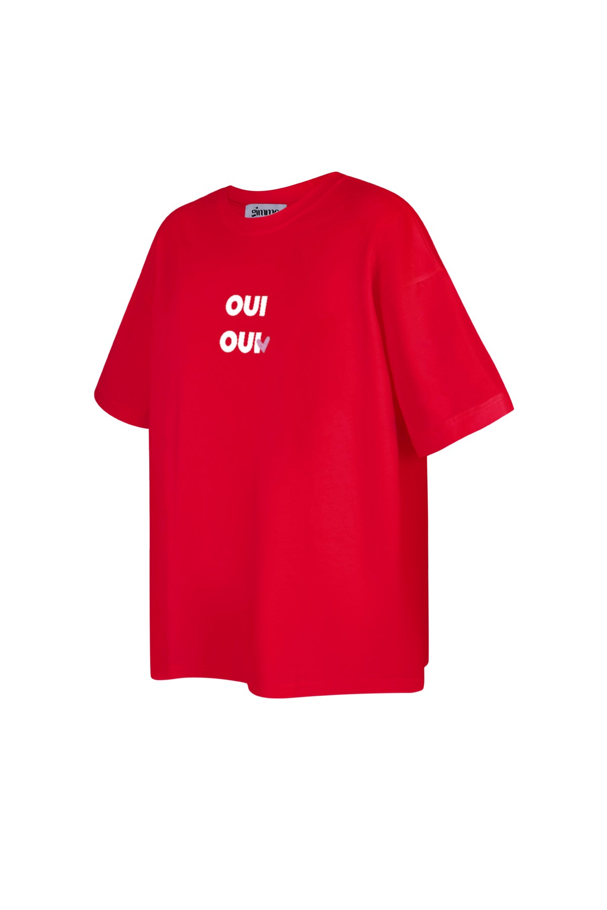 Baumwolle Damen T-Shirt Oversized OUI Print
