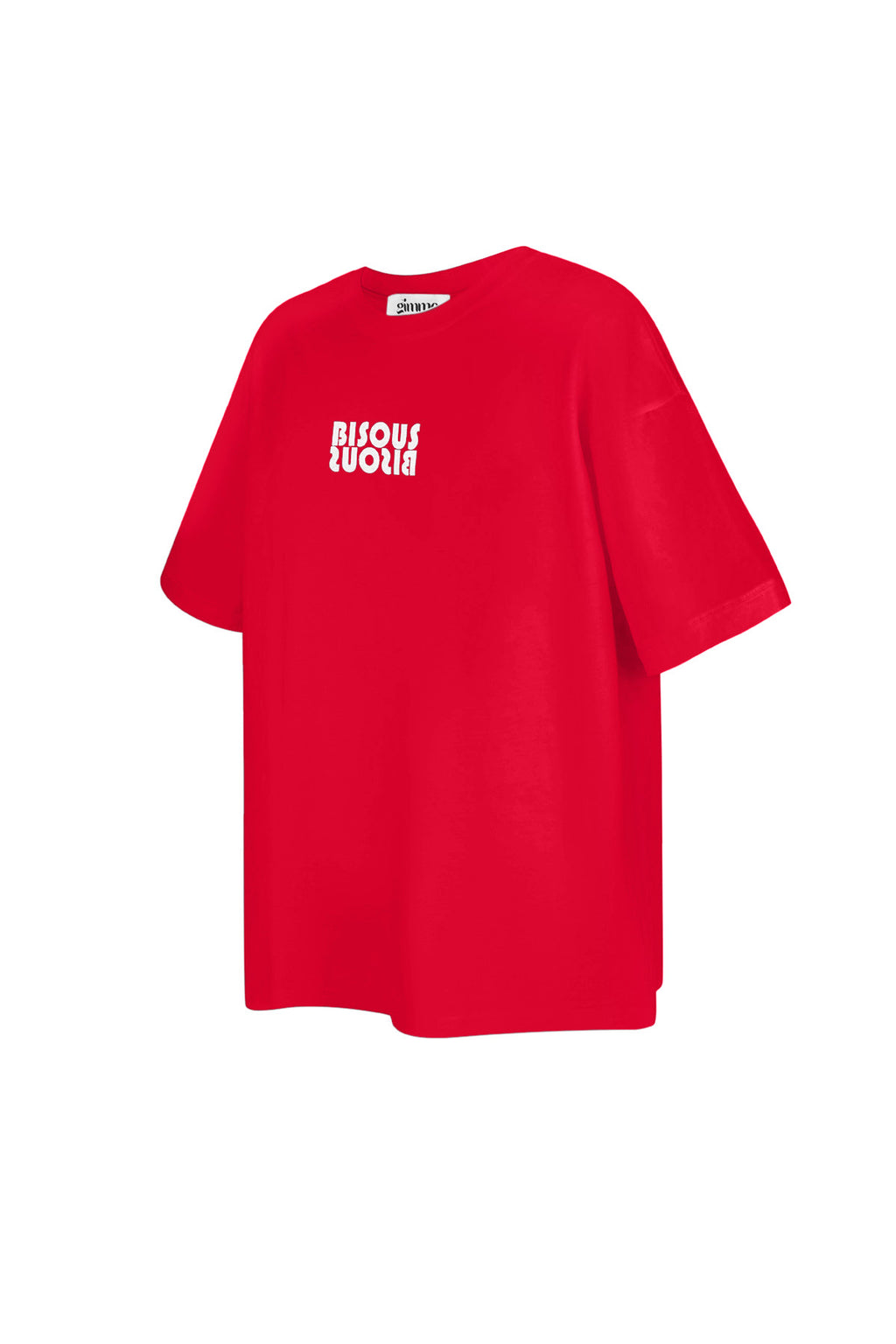 Baumwolle Damen T-Shirt Oversized Logo Print
