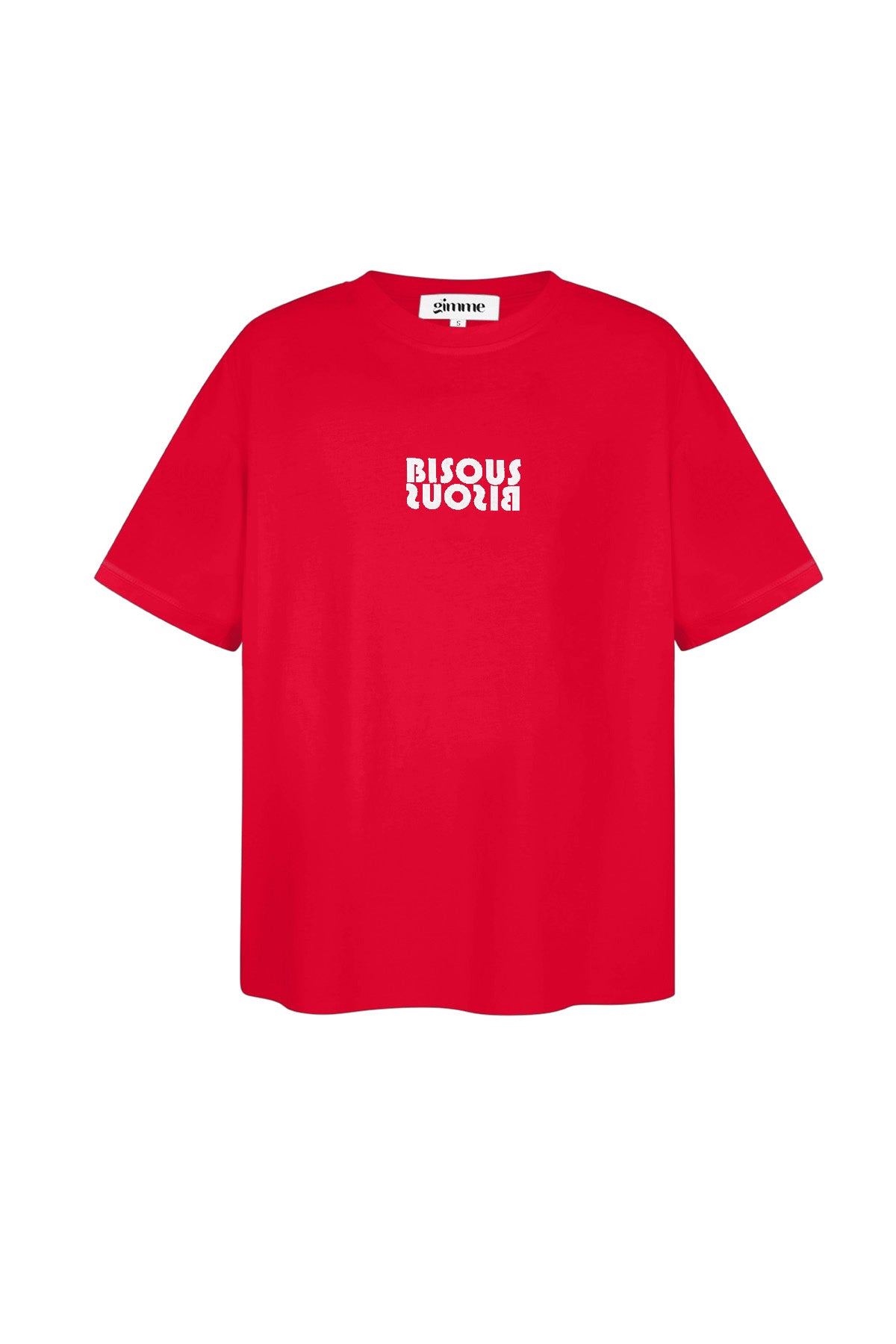 Baumwolle Damen T-Shirt Oversized Logo Print