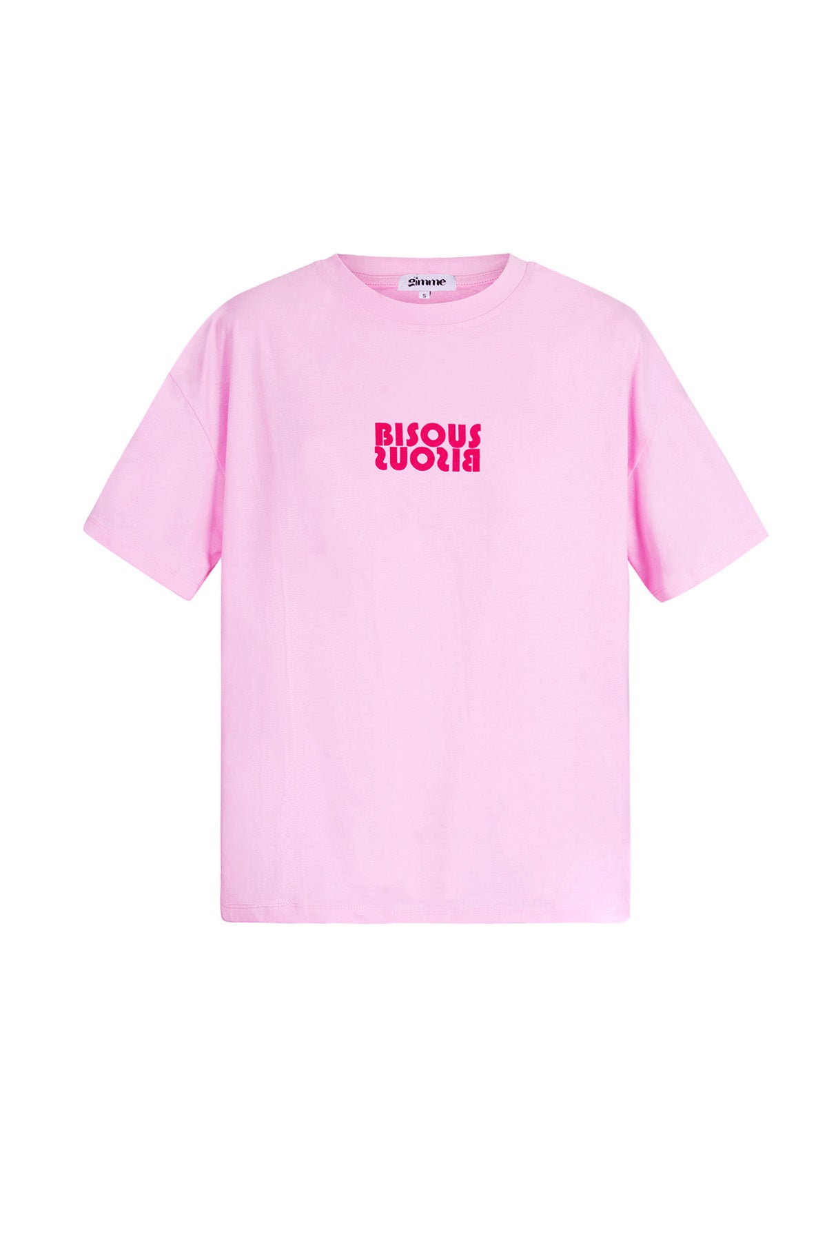 Baumwolle Damen T-Shirt Oversized Logo Print