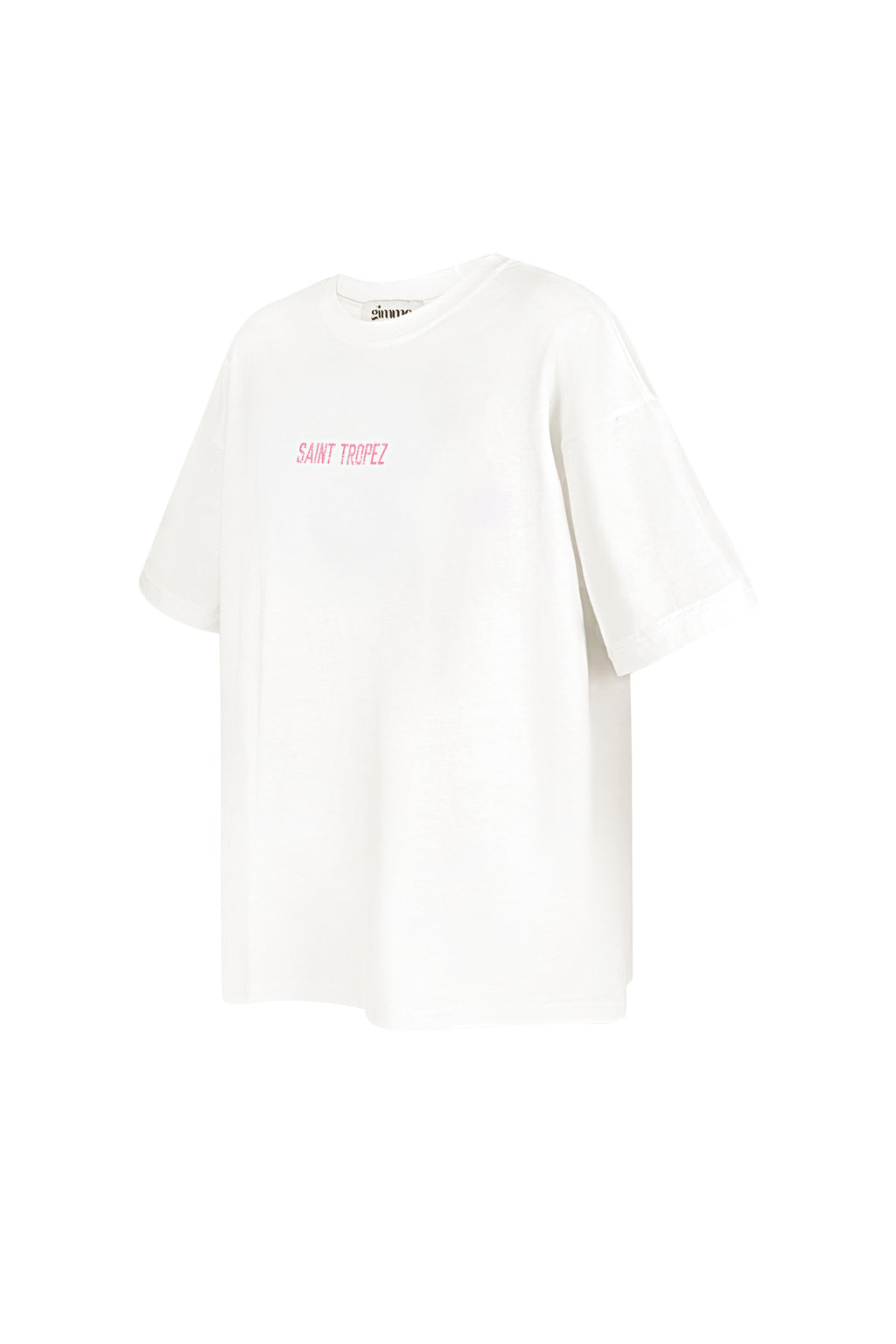 Baumwolle Damen T-Shirt Oversized Saint Tropez Print