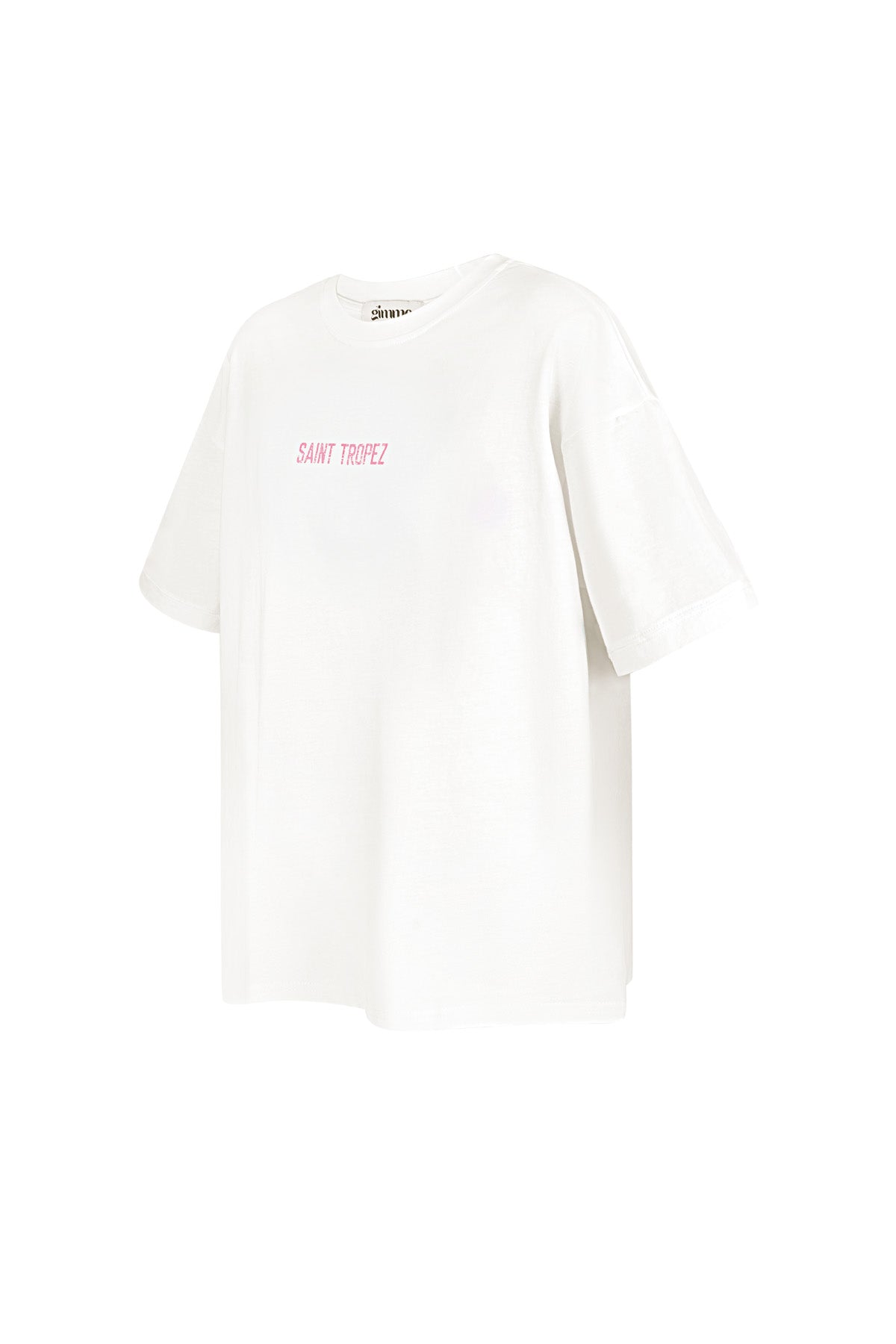 Baumwolle Damen T-Shirt Oversized Saint Tropez Print