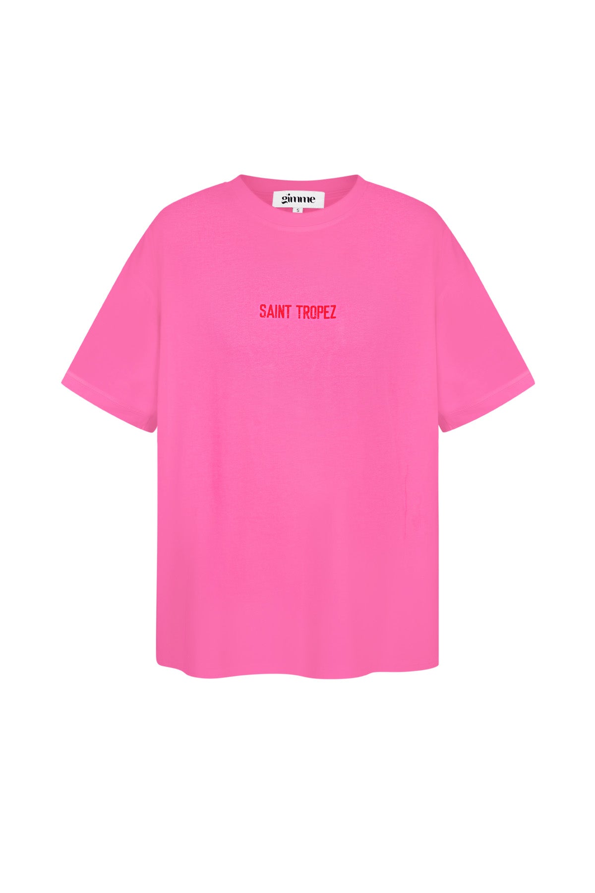 Baumwolle Damen T-Shirt Oversized Saint Tropez Print