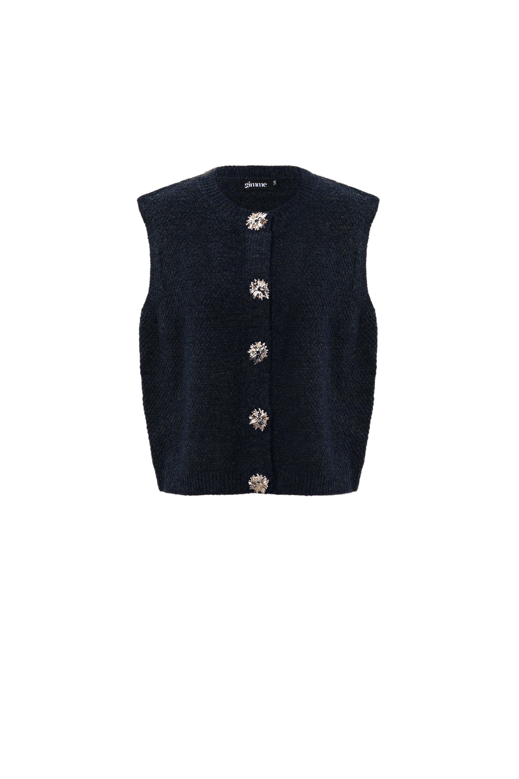 Gestrickte Polyesterfaser Damen Gestrickte Weste Casual Einfarbig