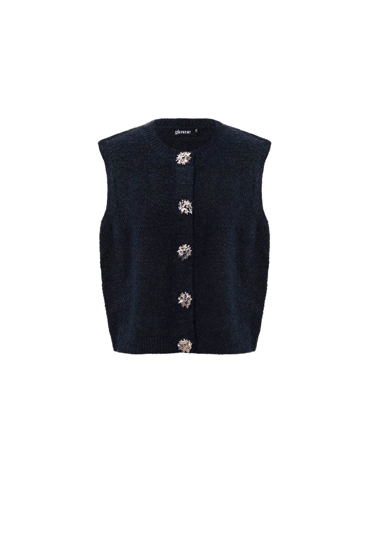 Gestrickte Polyesterfaser Damen Gestrickte Weste Casual Einfarbig