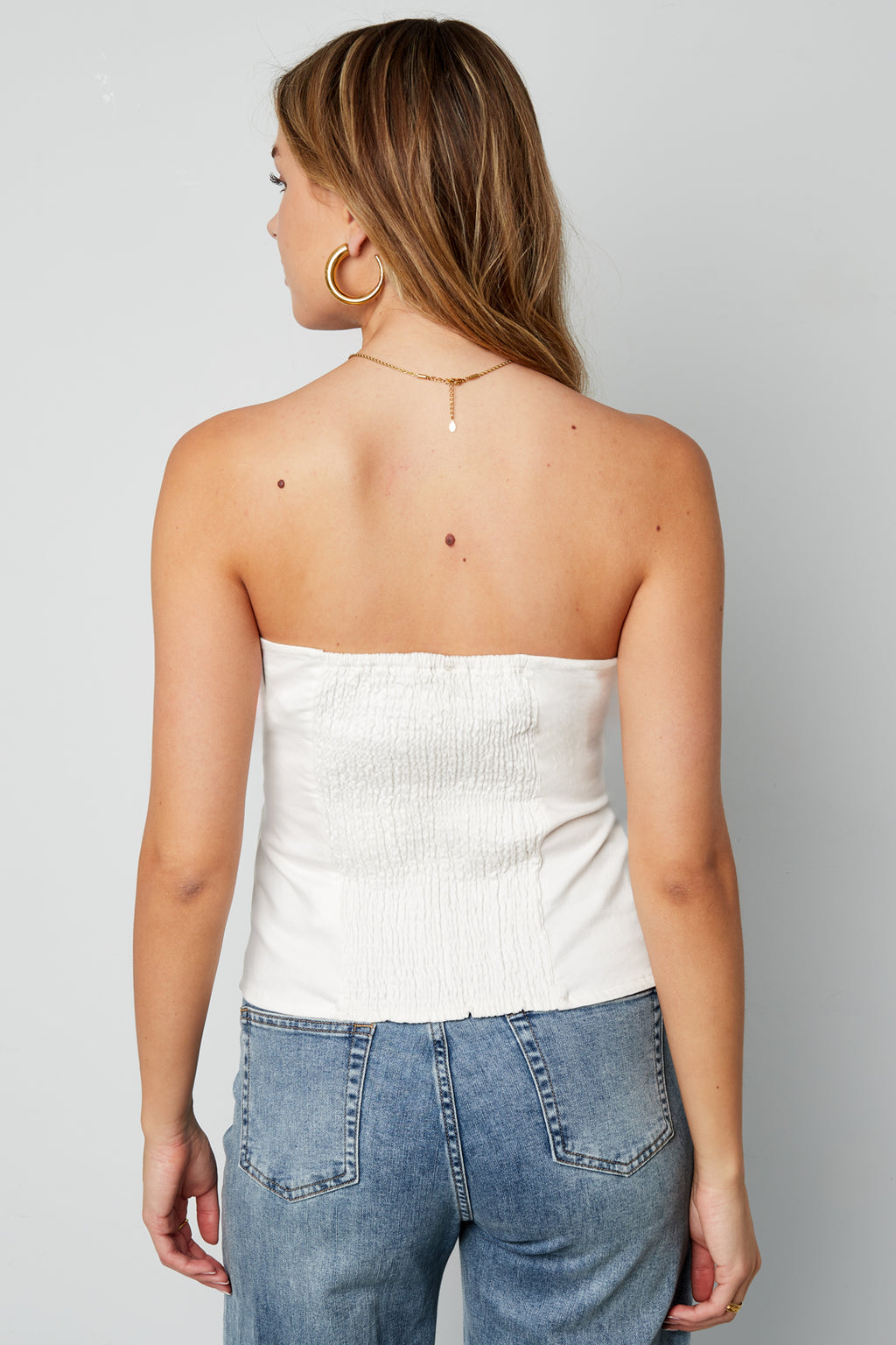 Gewebte Baumwolle Damen Denim Top Elegantes Einfarbiges Frühling/Sommer