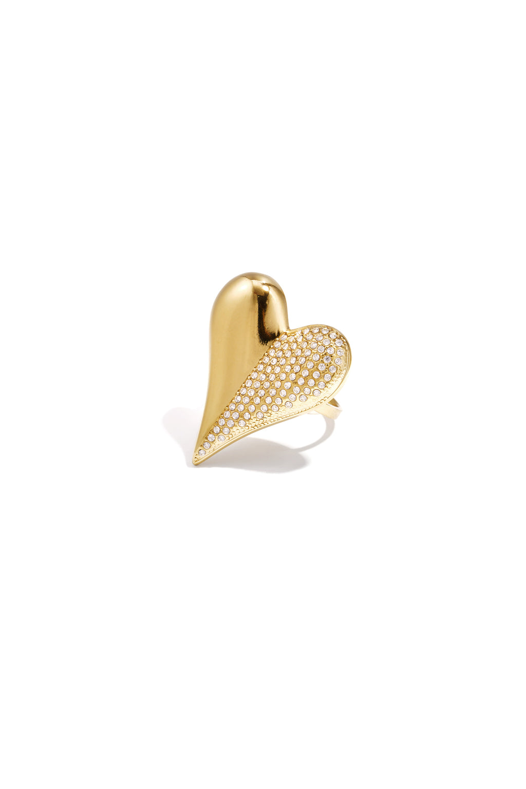Statement-Ringe aus Edelstahl, Herzform, lässig-romantisch, Damenschmuck